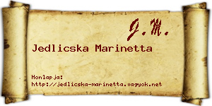 Jedlicska Marinetta névjegykártya